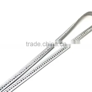 Silver Promotion Gift PU Leather Lanyard With Crystal Gem, Swivel Snap Hooks, Key Ring Accembly, Hot Sale Acrylic Gem Key Chain thumbnail-3
