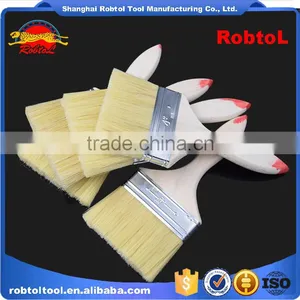 4" Wall Paint Brush Wood Handle Natural Synthetic Bristle Blend Filament thumbnail-1