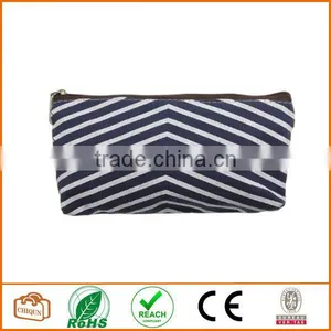 Canvas Navy Style Pen Pencil Case Cellphone Coin Cosmetic Makeup Bag Pouch Purse,Dark Blue thumbnail-3
