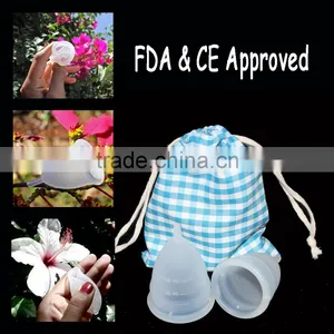 FDA Approved Soft Silicone Menstrual Cup for Medium Flow thumbnail-1