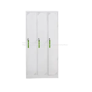 Knock Down Colourful Steel Cabinet Locker With 3 Doors for Government Use thumbnail-2