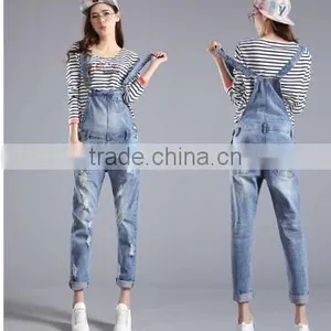 The New Spring and Summer Jumpsuits Han Edition Students Loose Denim Overalls/ Suspender Trousers/trousers With Braces thumbnail-1