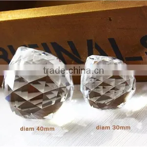 30mm Clear Sphere Crystal Faceted Ball for Chandelier thumbnail-1