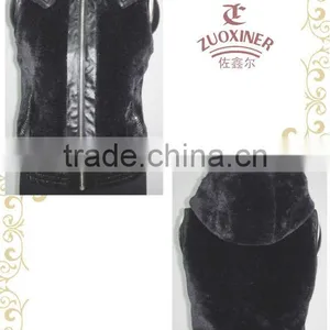 Ladies Fur Vest With Hood thumbnail-1