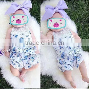 2017 New Fashion Baby Girls Jumpsuit 100% Cotton Summer Jumpsuit for Infant Girls thumbnail-1