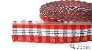RED AND WHITE CHECKS BEDDING TAPE thumbnail-1