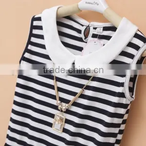 2016 Latest Fashion Girl Chiffon Dress Cotton Girls Dresses For Kids Children Boutique Clothing thumbnail-3