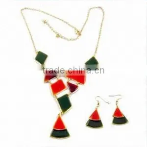 COLOR PAINT NECKLACE SETS, METAL ALLOY JEWELRY SETS, FASHION JEWELRY thumbnail-1