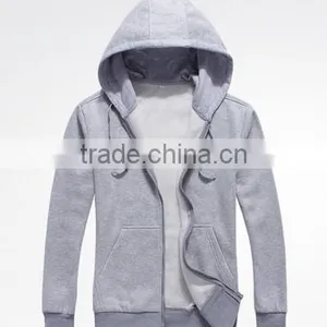 2017 Good Quality Professional Wholesale Custom Fleece Zipper Pocket Hoodies thumbnail-2