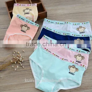 2017 New Cartoon Monkey Printing Underwear Young Girls Cotton Comfortable Pants thumbnail-1