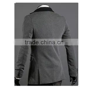 High Quality Balck and Gary 2 Colors for Choice Cheap Price Mens Grey Blazer thumbnail-6