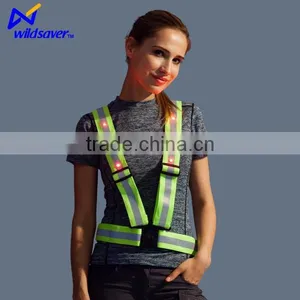 Elastic Adjustable Running Motorcycle Reflective Airport Safety Vest thumbnail-5