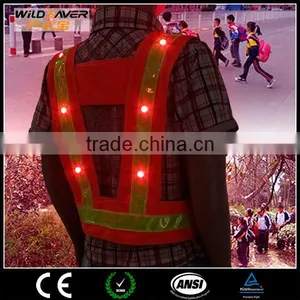 Orange Mesh Reflective Safety LED Clothes for Children thumbnail-5