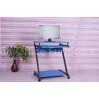Smart Blue PVC Veneer Office Computer Desks / Table , 15mm PB / MDF For Panel DX-8110 thumbnail-1