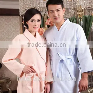 Comfortable and Cheap Waffle Bathrobe for Couple thumbnail-1