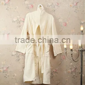 100% Cotton Solid Color Bathrobe thumbnail-1