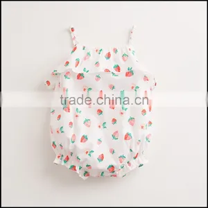 Digital Print Cotton Poplin Romper Baby Girl Clothes thumbnail-1