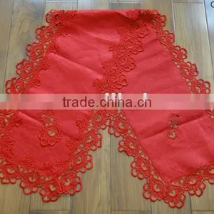 Fancy Red Lace Table Runners thumbnail-1