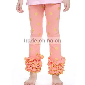 Whoelsale Stripe Cotton Autumn Girl Outfits Ruffle Leggings thumbnail-5