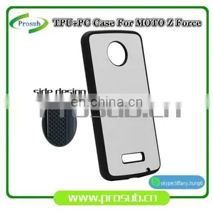 2d Sublimation Heat Transfer PC +TPU Silicon Blank Cell Phone Case With Metal Sheet for Prosub-Z Force thumbnail-4