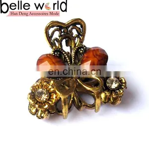 Elegant Europen Retro Mini Alloy Rhinestone Jewel Hair Claw Clip thumbnail-1