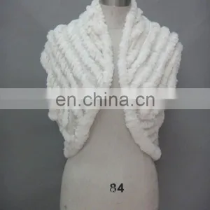 Women's Knitted Vest With Rabbit Fur Trim (Style:#B202) thumbnail-1