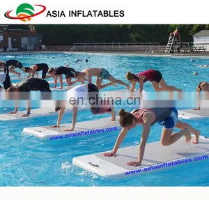 Fitness Inflatable Floating Yoga Mat On Water thumbnail-1