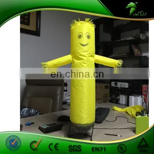 Popular Cheap Small Indoor Inflatable Air Dancer, Yellow Custom Logo Printing Attractive Mini Desktop Tube Man thumbnail-1