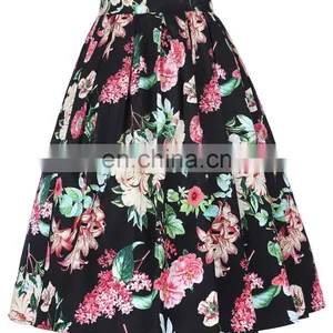 Grace Karin Women's Vintage Retro Pleated Cotton Floral Printed Summer Skirt 5 Patterns CL010401-4 thumbnail-3