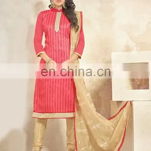 Peach Colored Bhagalpuri Suit. thumbnail-1