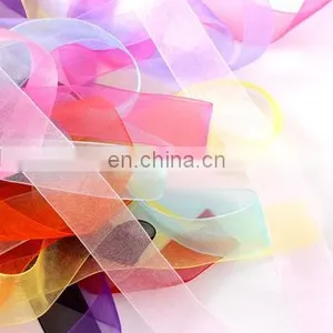Wedding Beautiful Decoration Festival Celebration Colorful Snow Organza Ribbon thumbnail-1