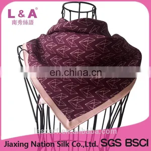 Silk Twill Fox Head Digital Print Big Square Scarf 18mm thumbnail-1