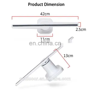 42 50 65 120CM New Products Factory Wifi in Stock3D Advertising Holographic Led Fan Display With 3D Hologram Fan LED Light thumbnail-6