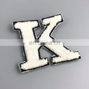 High Quality Custom Iron on Towelling Embroidery Patch Letters thumbnail-3