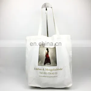Custom Design Woman Comfortable White Canvas Tote Bag thumbnail-1