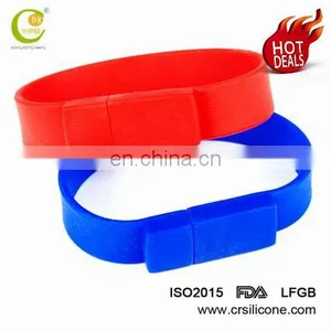 High Quality Silicone Bracelet Memory Stick Wristband Usb Flash Drive Rubber Thumb Drive With Customed Logo Design thumbnail-5