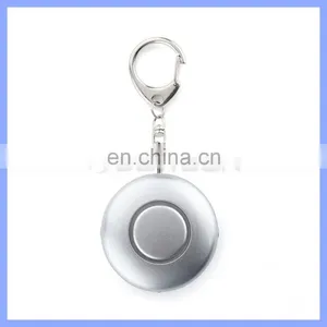 Promotional Gift Round Shaped Mini Keychain Personal Alarm With LED Light thumbnail-1