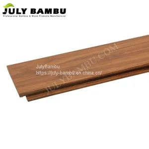 China Factory Caramel Strand Woven Bamboo Flooring Click Lock Laminated Bamboo Wood Flooring for Indoor thumbnail-1