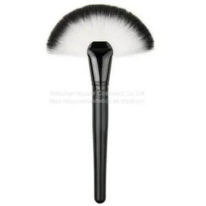 Customized OEM Individual Customize Synthetic Hair Fan Brush Makeup Brush thumbnail-3