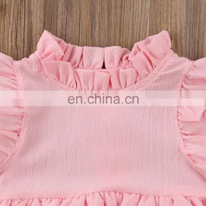 2018 Baby Summer Walk Rompers Baby Girl Lace Flower Jumpsuit thumbnail-3