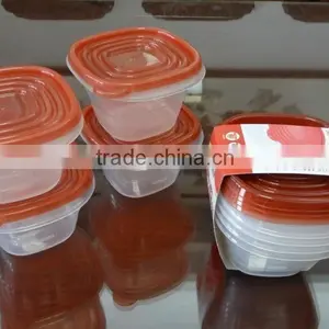 Good Selling 4 Pcs Plastic Food Storage Container 500ml thumbnail-1
