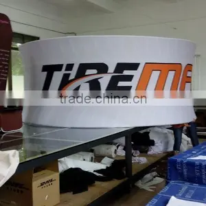 Circle /Rectangular Advertising Promotion Customize Design Fabric Display Banner Hanger ,Haning Sign Banner For Sale thumbnail-4