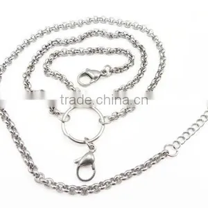 Stainless Steel O Chain Necklace Wholesale for Floating Locket thumbnail-1