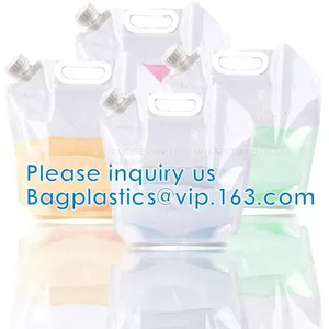 Portable Collapsible Hiking Water Container Foldable Water Bag 5 Liters,5L BPA Free Collapsible Water Bottle Handy Bags thumbnail-2