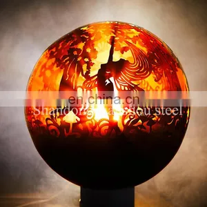 Factory Direct Sales Round Large Fire Pit With Decoration thumbnail-3