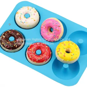 Heat Resistant 6 Cavity Silicone Baking Muffin Cake Mold Donut Caking Mold thumbnail-1