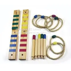 Outdoor Wooden Ring Toss Game Set Lawn Backyard Ring Toss thumbnail-2
