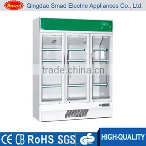 Commercial Double Glass Door Vertical Refrigerated Showcase for Supermarket thumbnail-6