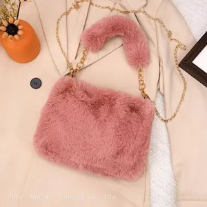 30Fur Bag Tote Bag Women's Fashion One-shoulder Cross Bag Plush Bag Wholesale thumbnail-3