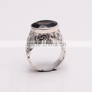 SMOKY RING ,925 Sterling Silver Jewelry Wholesale,WHOLESALE SILVER JEWELRY,SILVER EXPORTER,SILVER JEWELRY FROM INDIA thumbnail-3